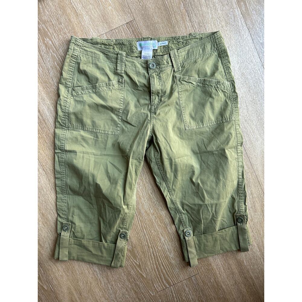 Aventura Arden V2 CapriPants Olive 
Green 98%OrganicCotton Roll Tab sustainable